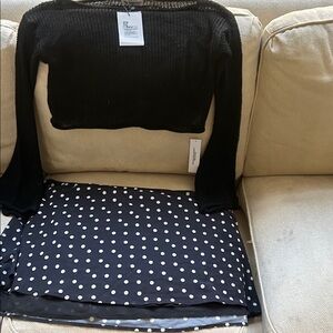 Princess Polly black Knit Sweater with H&M skirt .